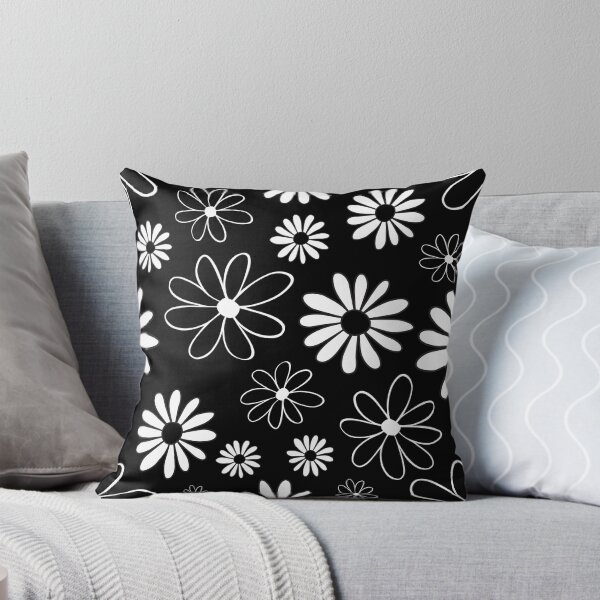 Item preview, Retro Mod Daisies Black and White designed and sold by P9Designs.