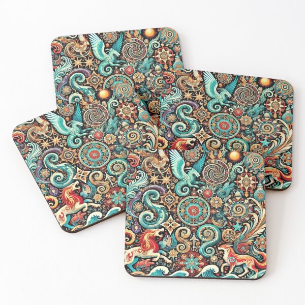 Item preview, Mythological Creatures Pattern designed and sold by DK Imprint.