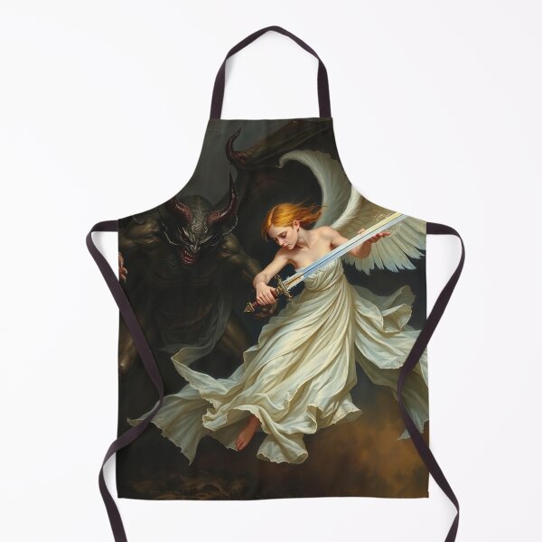 Item preview, Angel Vs Demon Avenging protector classical inspirational artwork designed and sold by Vintage Designs +.
