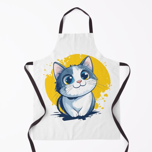 Item preview, Happy Cat graphic, yellow and blues designed and sold by StonegateArt.
