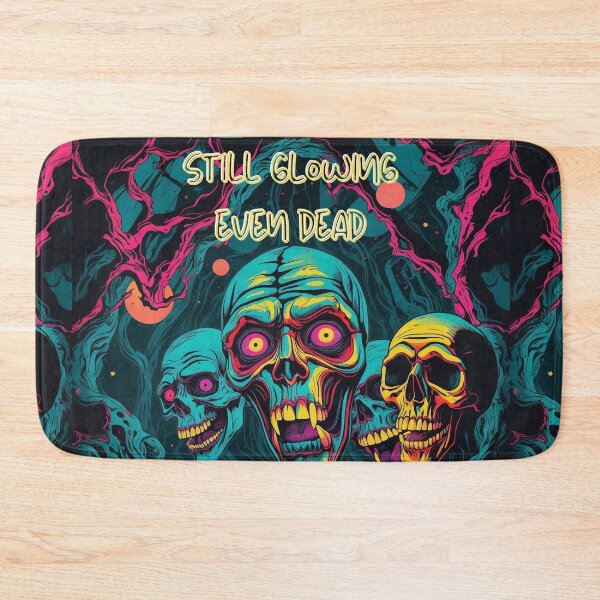 Item preview, Still Glowing Even Dead - Neon Skull Art designed and sold by ArtComixHaven.