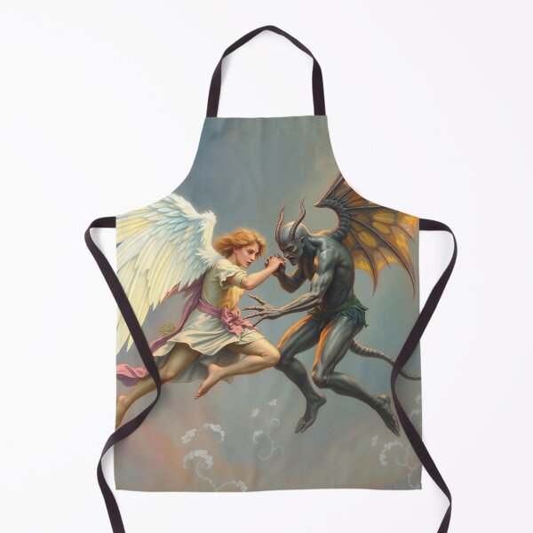 Item preview, Angel Vs Demon Avenging protector classical inspirational artwork designed and sold by Vintage Designs +.