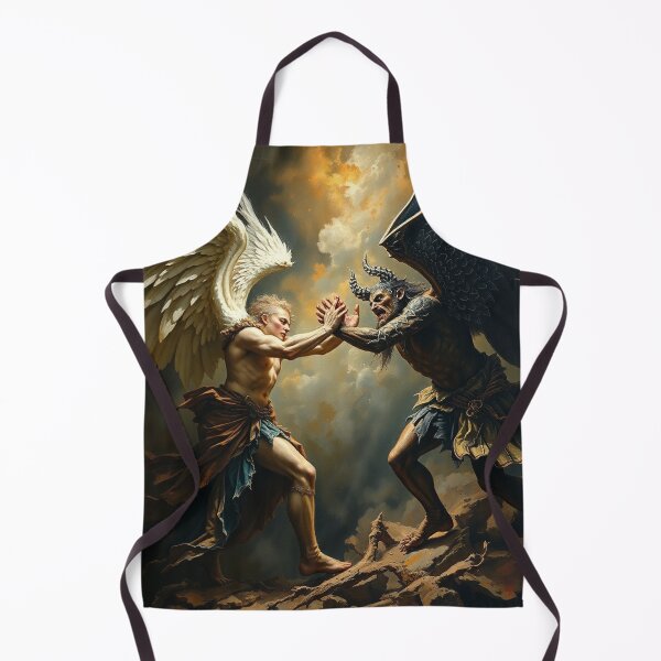 Item preview, Angel Vs Demon Avenging protector classical inspirational artwork designed and sold by Vintage Designs +.