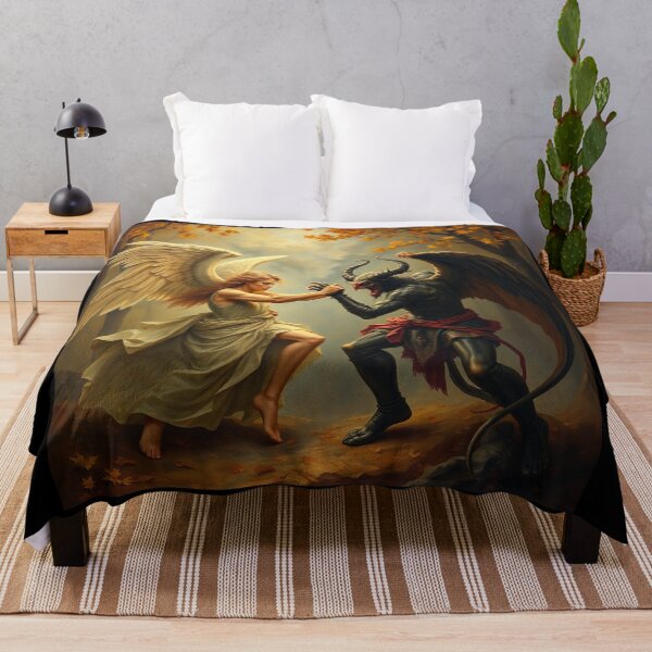 Item preview, Angel Vs Demon Avenging protector classical inspirational artwork designed and sold by Vintage Designs +.