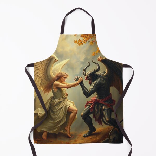 Item preview, Angel Vs Demon Avenging protector classical inspirational artwork designed and sold by Vintage Designs +.