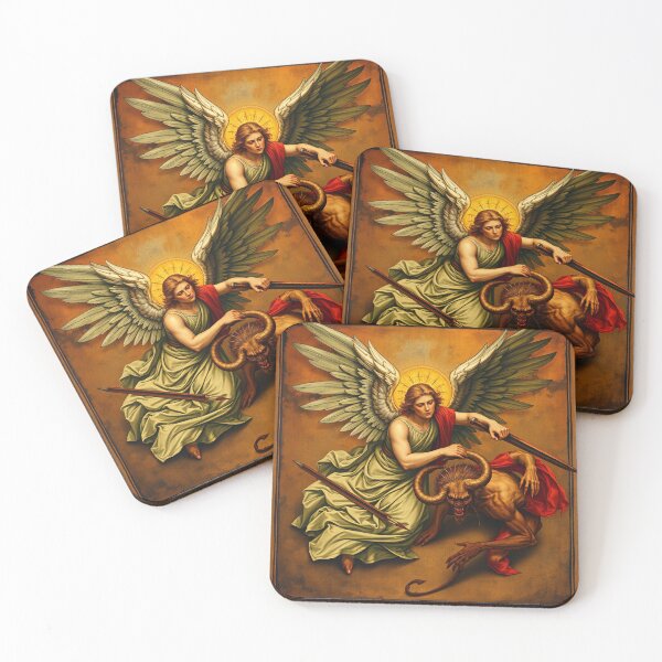 Item preview, Angel Vs Demon Avenging protector classical inspirational artwork designed and sold by Vintage Designs +.