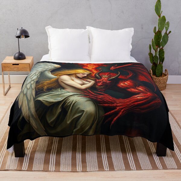 Item preview, Angel Vs Demon Avenging protector classical inspirational artwork designed and sold by Vintage Designs +.