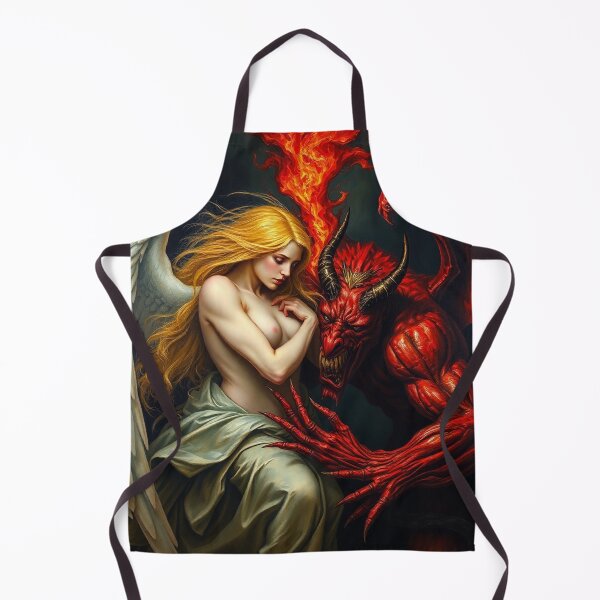 Item preview, Angel Vs Demon Avenging protector classical inspirational artwork designed and sold by Vintage Designs +.