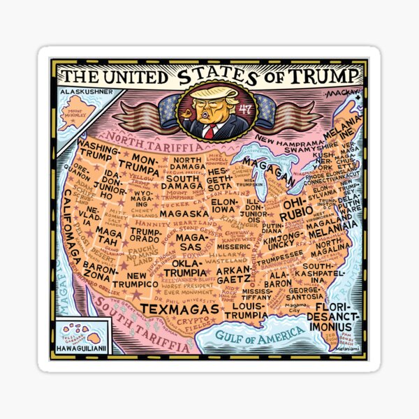 Item preview, The United States of Trump designed and sold by MacKaycartoons.