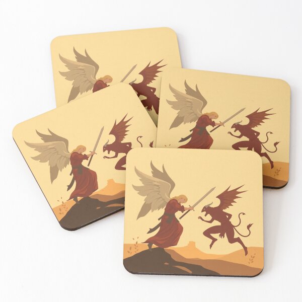 Item preview,  Angel Vs Demon Avenging protector classical inspirational artwork designed and sold by Vintage Designs +.