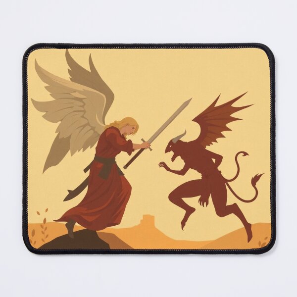 Item preview, Angel Vs Demon Avenging protector classical inspirational artwork designed and sold by Vintage Designs +.