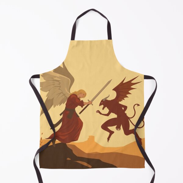 Item preview, Angel Vs Demon Avenging protector classical inspirational artwork designed and sold by Vintage Designs +.