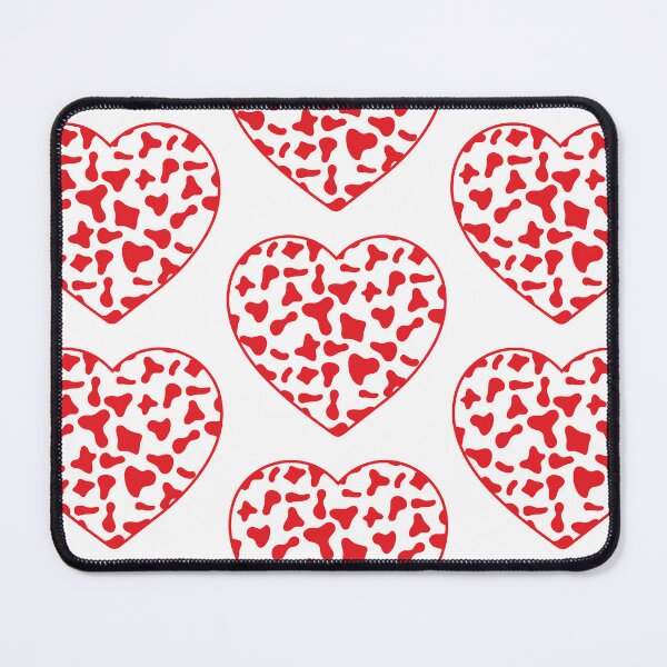 Item preview, Big Red Cow Patches on White Cowhide | Continues White Cow Heart designed and sold by PatternPen.
