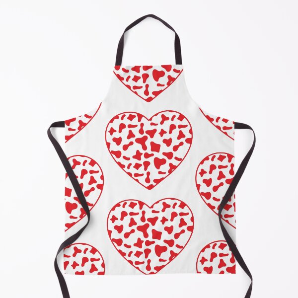 Item preview, Big Red Cow Patches on White Cowhide | Continues White Cow Heart designed and sold by PatternPen.
