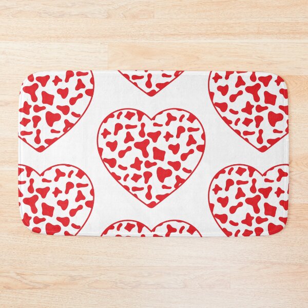 Item preview, Big Red Cow Patches on White Cowhide | Continues White Cow Heart designed and sold by PatternPen.