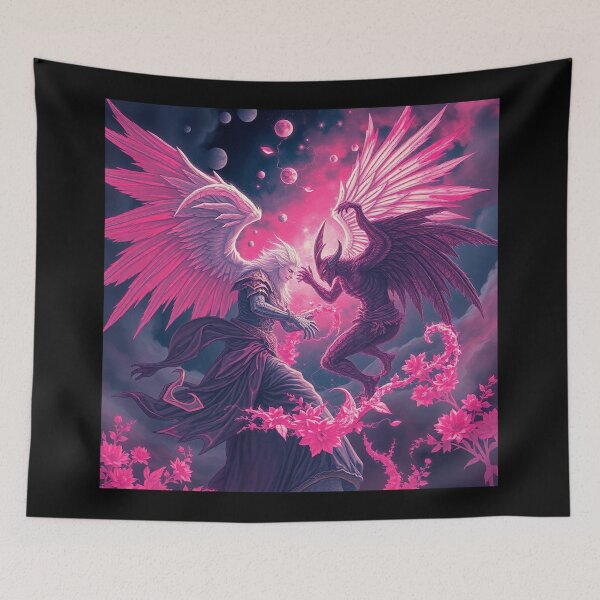 Item preview,  Angel Vs Demon Avenging protector classical inspirational artwork designed and sold by Vintage Designs +.