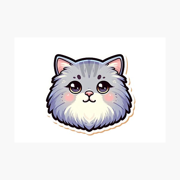 Item preview, British Longhair Cat Head  designed and sold by ArtistEmbrace.