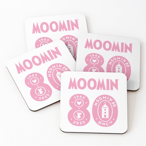 Item preview, Moomin 80th Anniversary 80 Icons Pink Text designed and sold by MoominStore.
