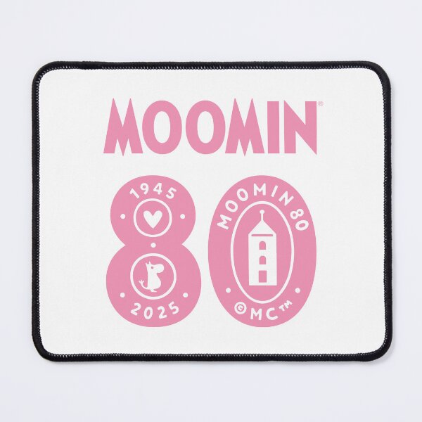 Artikelvorschau, Mumin 80. Jahrestag 80 Symbole rosa Text entworfen und verkauft von MoominStore.