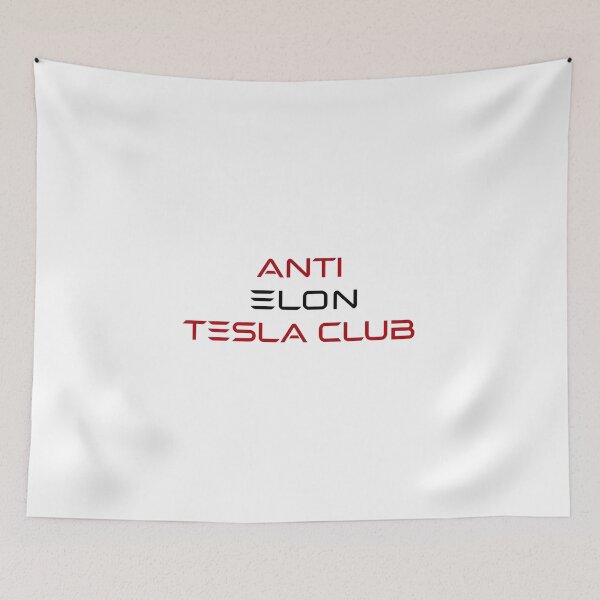 Item preview, ANTI ELON TESLA CLUB - tesla font style designed and sold by StudioArtMingle.