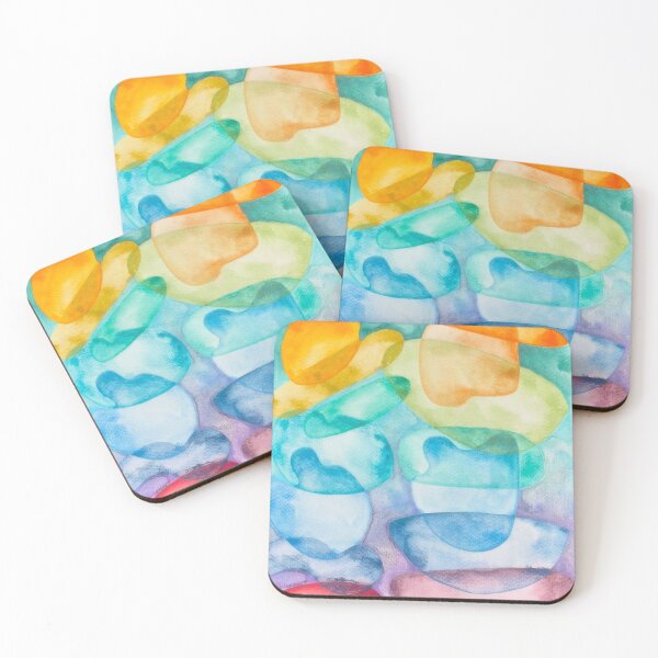 Item preview, Abstract Shapes Layered Translucent Watercolor  designed and sold by ErynRoseStudio.