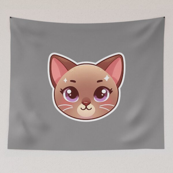 Item preview, Burmese Cat Head  designed and sold by ArtistEmbrace.