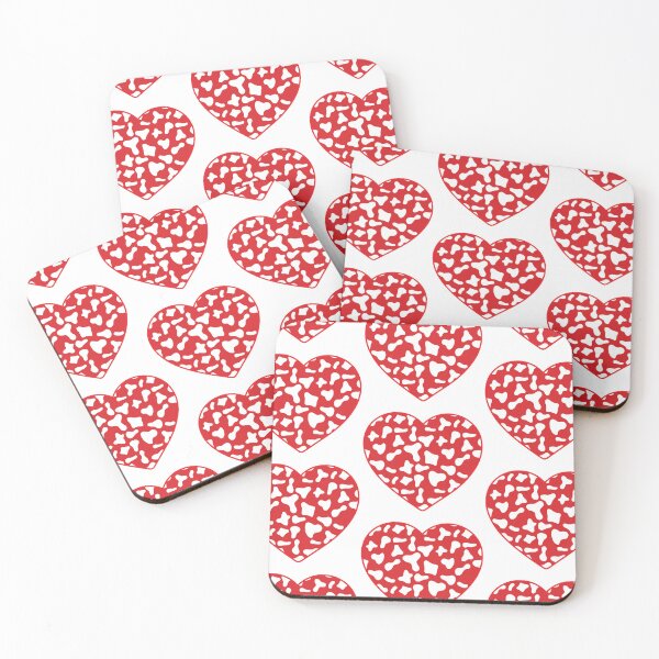 Item preview, Big White Cow Patches on Red Cowhide | Continues Red Cow Heart designed and sold by PatternPen.