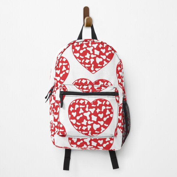 Item preview, Big White Cow Patches on Red Cowhide | Continues Red Cow Heart designed and sold by PatternPen.