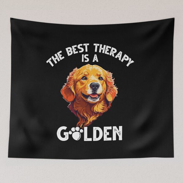 Item preview, The Best Therapy Is A Golden Retriever Dog Lovers designed and sold by Dressed For  Duty.