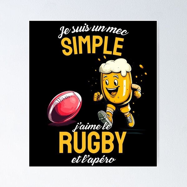 Vista previa del artículo con la obra «Rugby divertido todos los días», diseñado y vendido por Teetasticstore.
