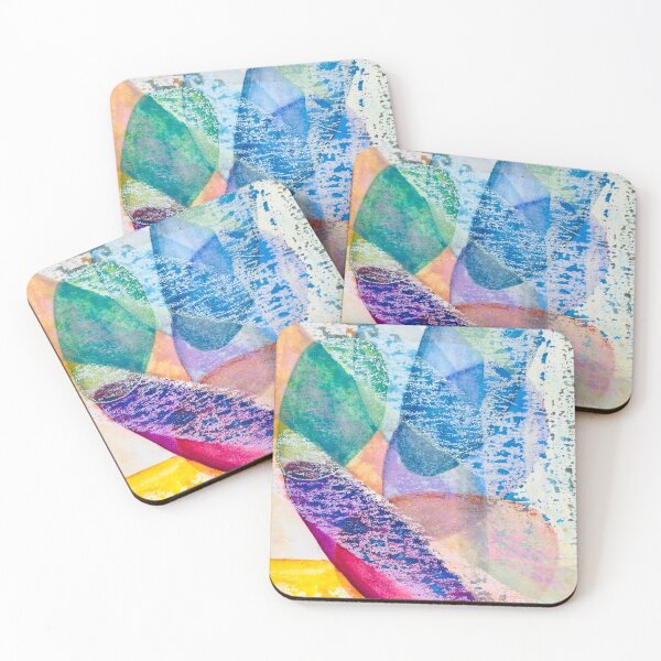 Item preview, Abstract Ovals / Watercolor and Oil Pastel designed and sold by ErynRoseStudio.