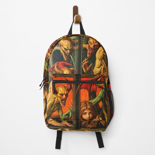 Item preview, The Descent into Hell a Hellscape classical painting Triptych designed and sold by Vintage Designs +.