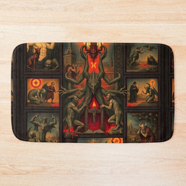 Item preview, The Denizen Demons of Hell a Hellscape classical painting designed and sold by Vintage Designs +.
