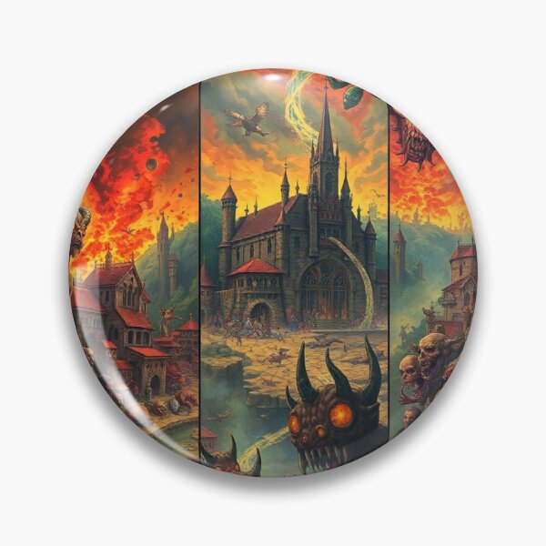 Item preview,  The Denizen Demons of Hell a Hellscape classical painting designed and sold by Vintage Designs +.