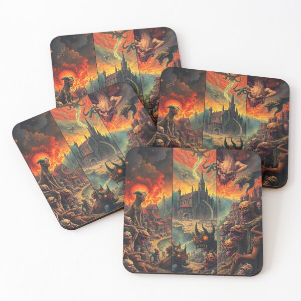 Item preview,  The Denizen Demons of Hell a Hellscape classical painting designed and sold by Vintage Designs +.