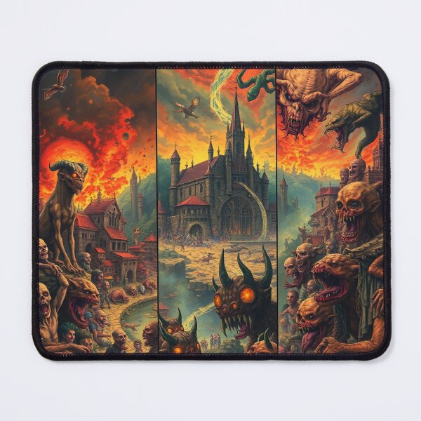 Item preview,  The Denizen Demons of Hell a Hellscape classical painting designed and sold by Vintage Designs +.