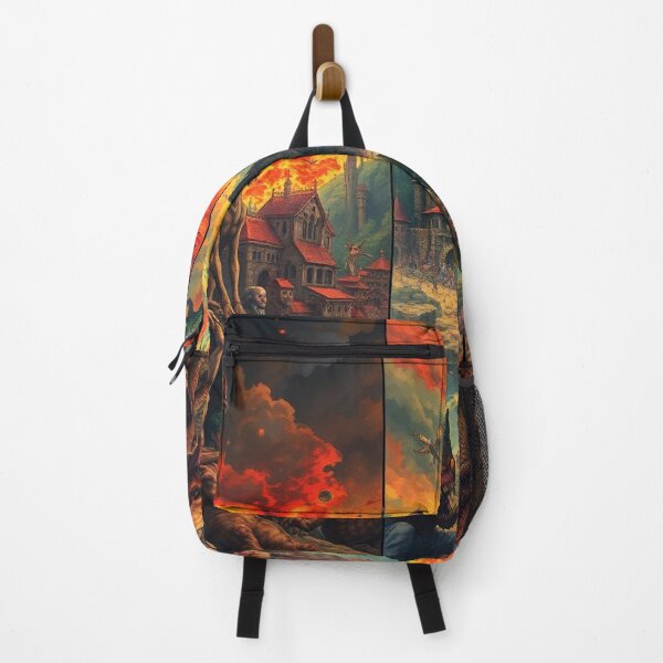 Item preview, The Denizen Demons of Hell a Hellscape classical painting designed and sold by Vintage Designs +.