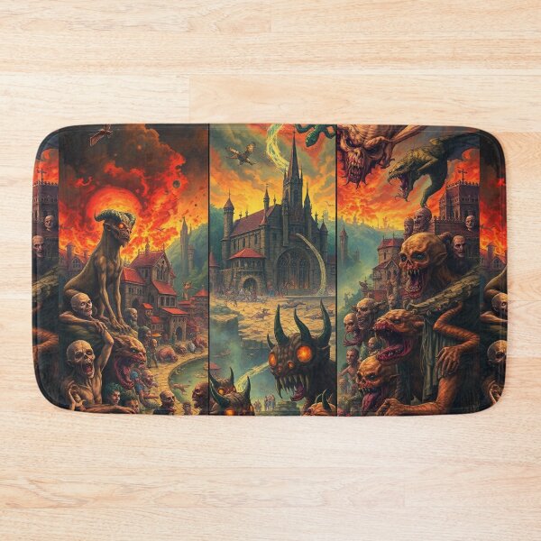 Item preview,  The Denizen Demons of Hell a Hellscape classical painting designed and sold by Vintage Designs +.