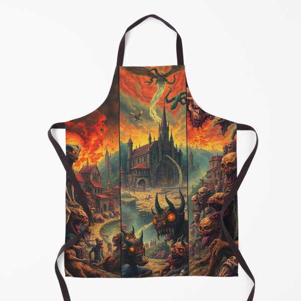 Item preview,  The Denizen Demons of Hell a Hellscape classical painting designed and sold by Vintage Designs +.