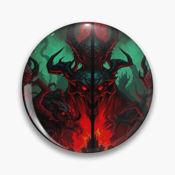 Item preview, The Denizen Demons of Hell a Hellscape classical painting designed and sold by Vintage Designs +.