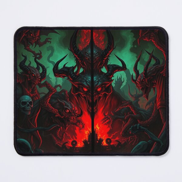 Item preview, The Denizen Demons of Hell a Hellscape classical painting designed and sold by Vintage Designs +.
