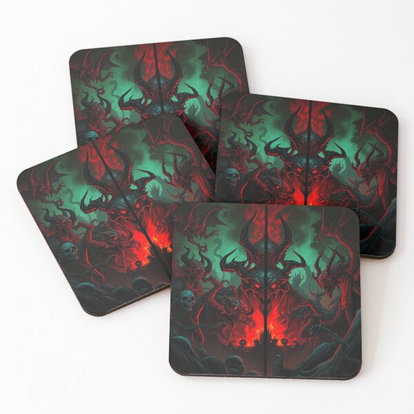 Item preview, The Denizen Demons of Hell a Hellscape classical painting designed and sold by Vintage Designs +.