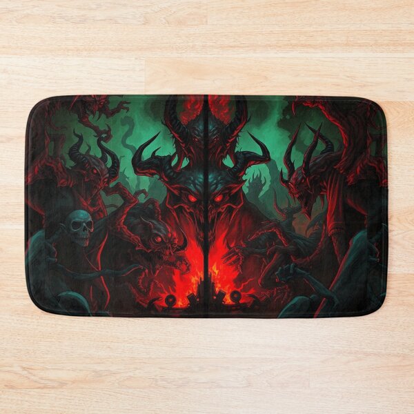 Item preview, The Denizen Demons of Hell a Hellscape classical painting designed and sold by Vintage Designs +.