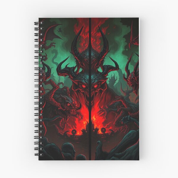 Item preview, The Denizen Demons of Hell a Hellscape classical painting designed and sold by Vintage Designs +.