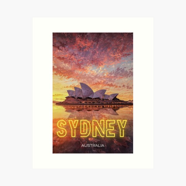 Artikel-Vorschau von Sydney Opera House – Lebendige Sonnenuntergangshimmelkunst, designt und verkauft von twentytwo ART souvenir designs.