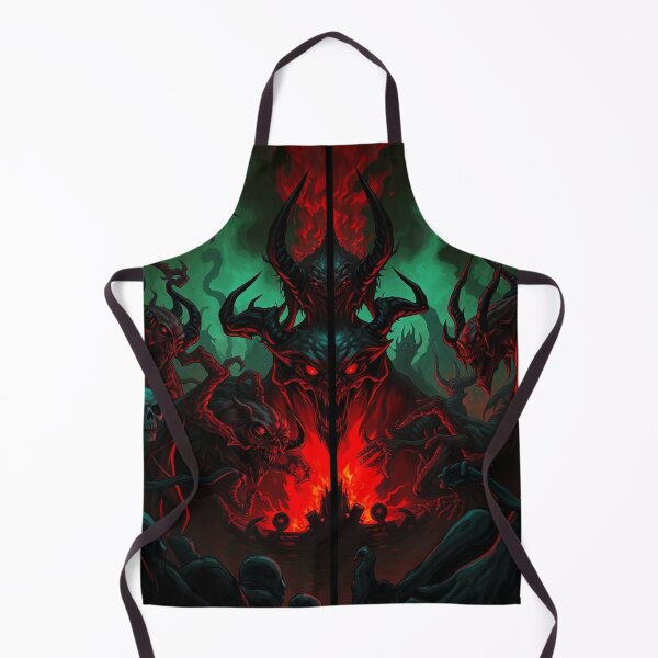 Item preview, The Denizen Demons of Hell a Hellscape classical painting designed and sold by Vintage Designs +.