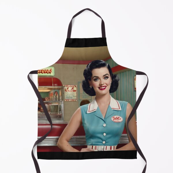 Item preview, Beautiful server in an American Diner vintage pinup advertising style art designed and sold by Vintage Designs +.