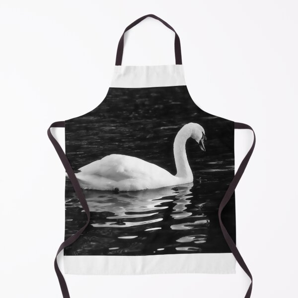 Item preview, Mute Swan in Winter on a River Chard Somerset monochrome designed and sold by Dorset Girl.