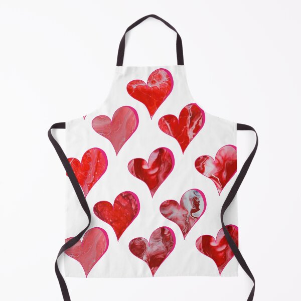 Item preview, Hearts - Red, White & Pink - Flow Art / Pour Painting - jdp-15-0001 designed and sold by ANomadDesigns.