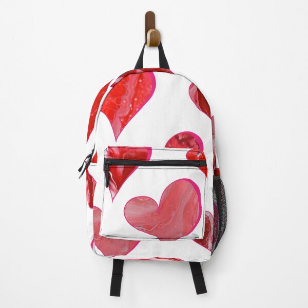 Item preview, Hearts - Red, White & Pink - Flow Art / Pour Painting - jdp-15-0001 designed and sold by ANomadDesigns.